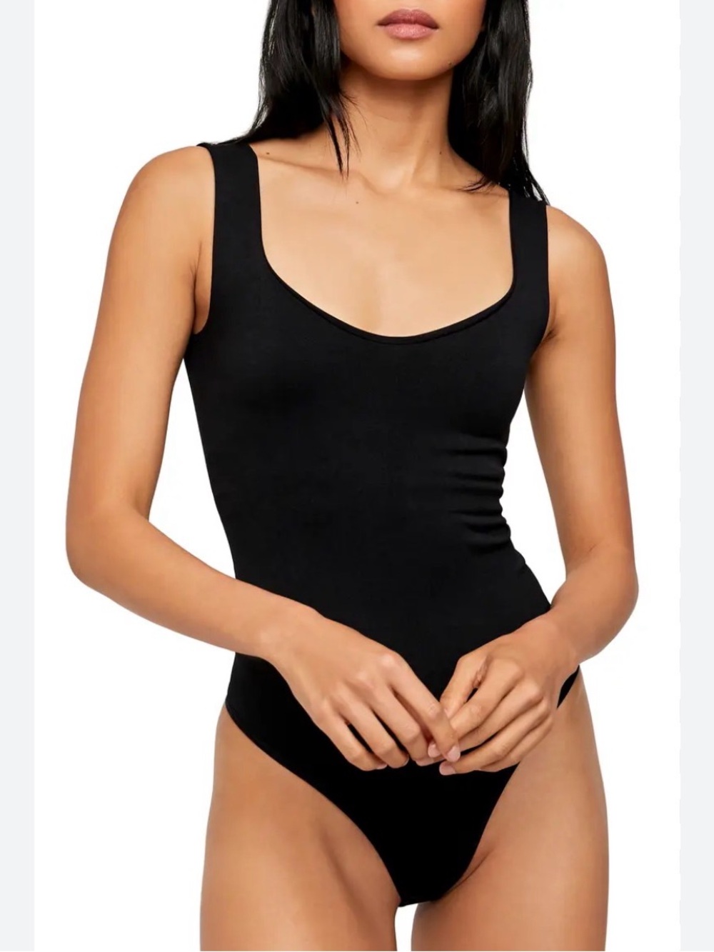 Intimately Free People Clean Lines Black Bodysuit M/L NWT